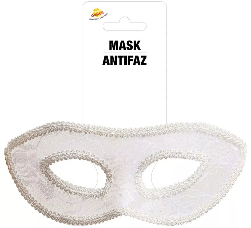 Translation missing: es.Antifaz de puntilla blanco
