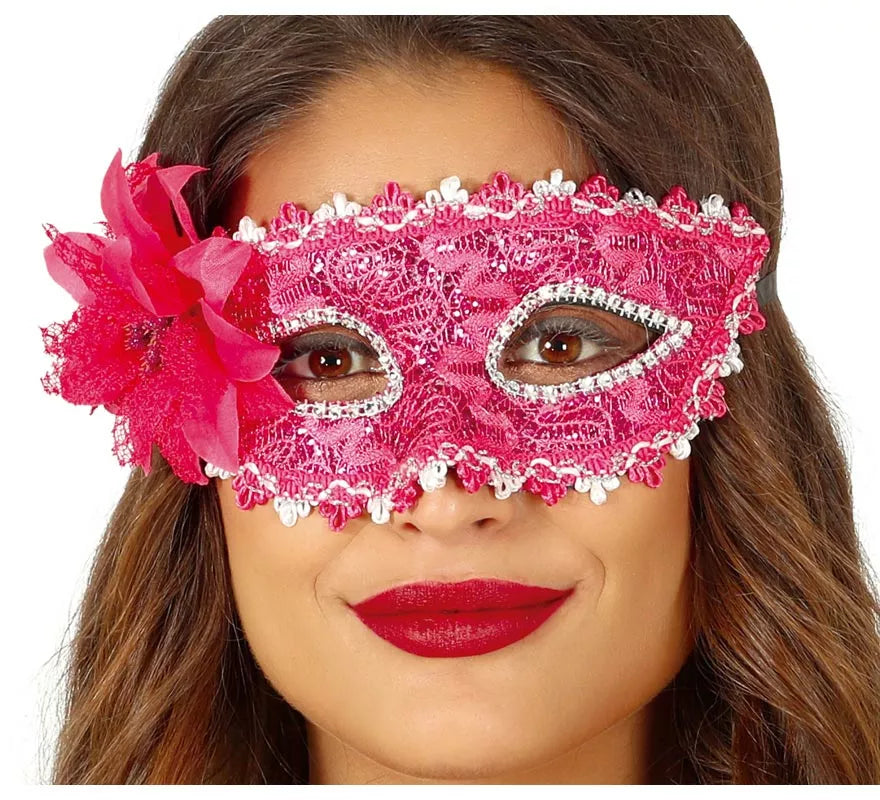 Translation missing: es.Antifaz Fucsia con Flor