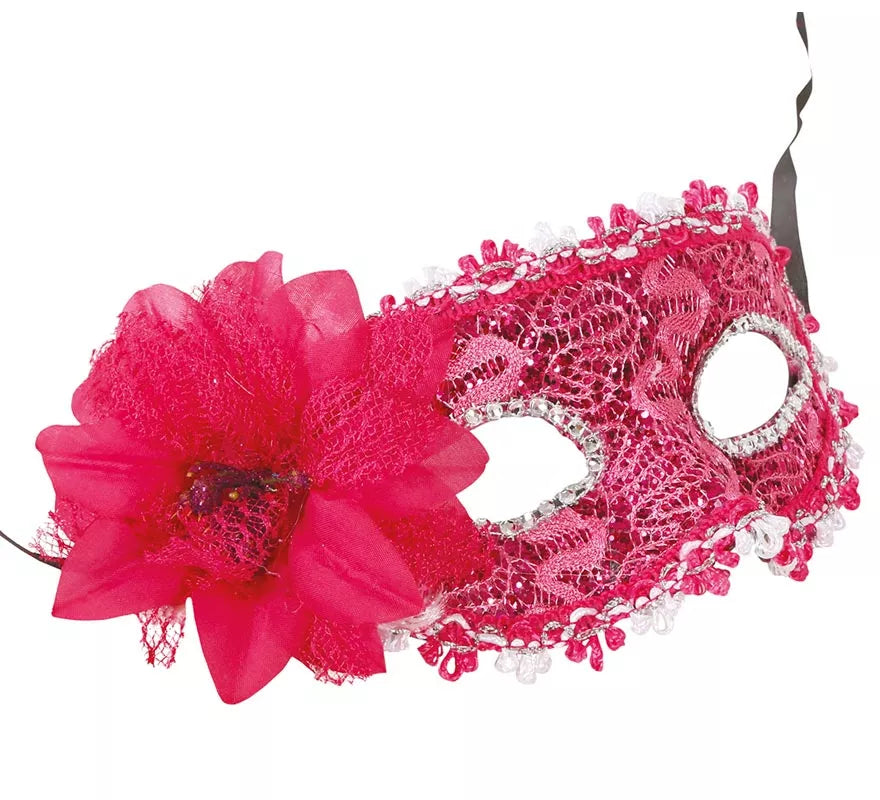 Translation missing: es.Antifaz Fucsia con Flor