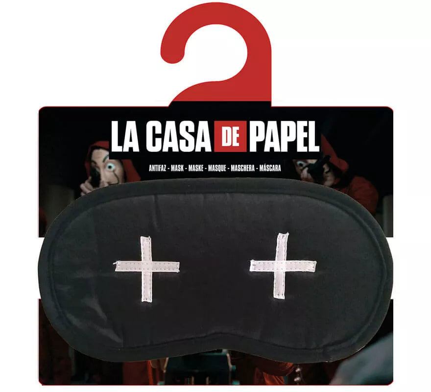 Translation missing: es.Antifaz Negro con Cruces de La casa de papel