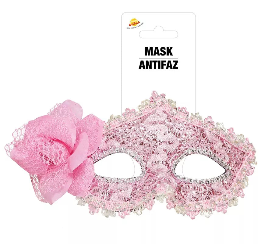 Translation missing: es.Antifaz Rosa con Flor
