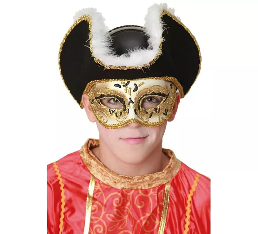 Translation missing: es.Antifaz Veneciano con Sombrero Bucanero