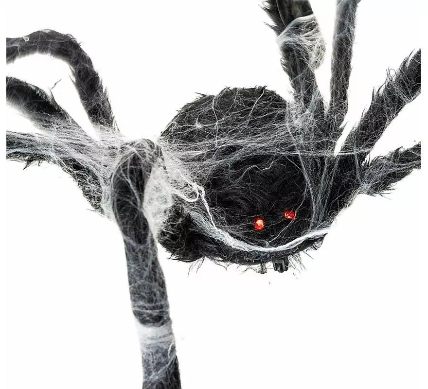 Translation missing: es.Araña negra Caminante con telaraña de 80x18x8 cm