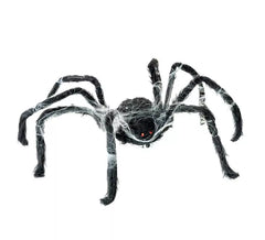 Araña negra Caminante con telaraña de 80x18x8 cm