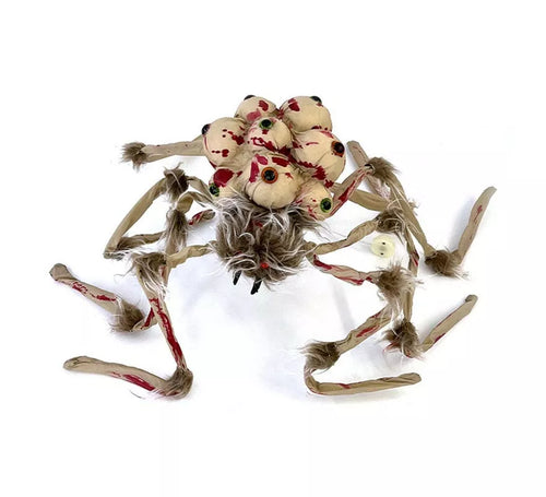 Araña Peluda con Ojos y luz de 80x18 cm