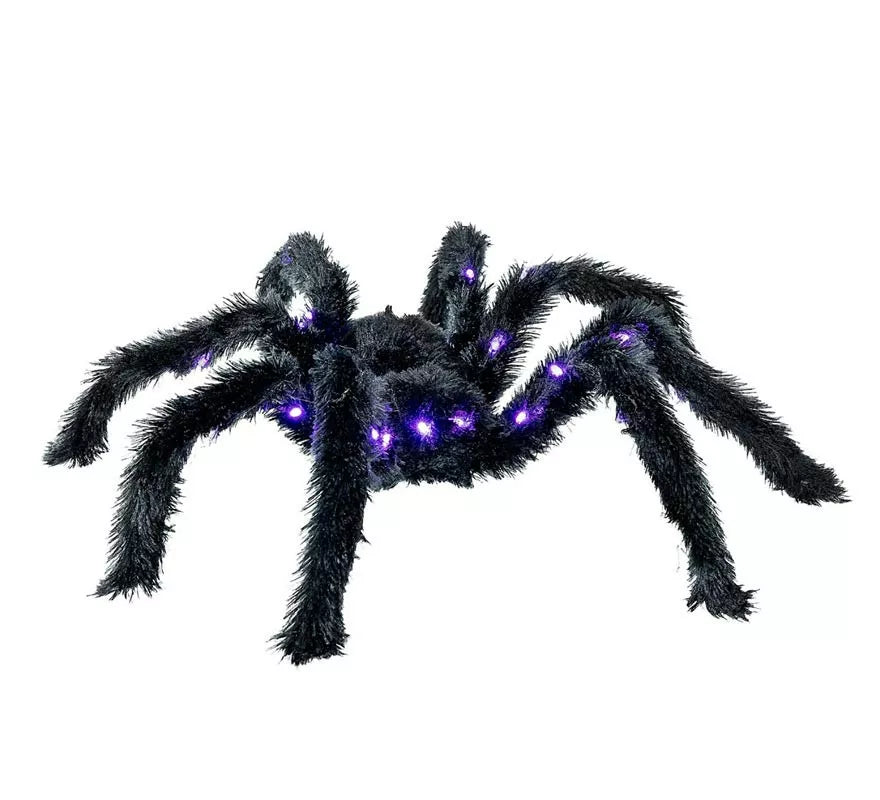 Translation missing: es.Araña peluda negra con luz de 86 cm