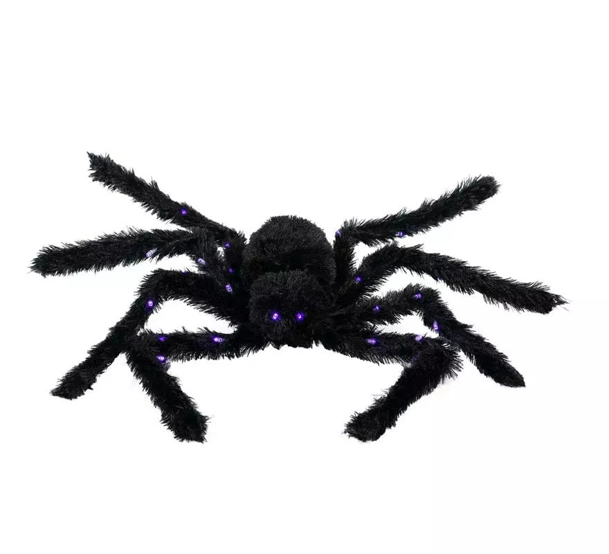 Translation missing: es.Araña peluda negra con luz de 86 cm