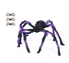 Araña Peluda púrpura y negro de 125 cm