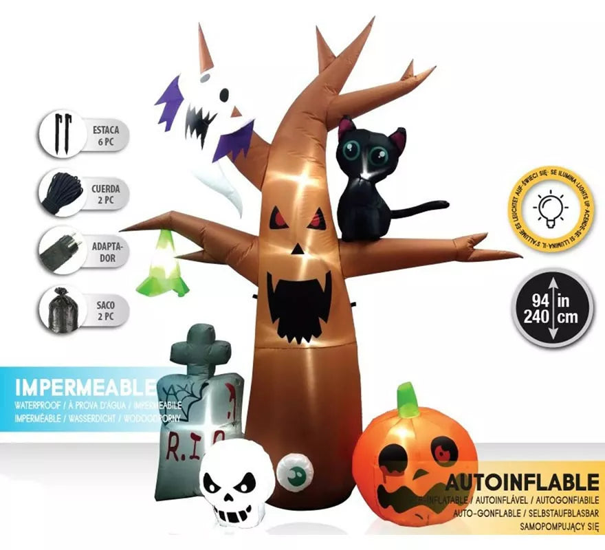Translation missing: es.Árbol Auto Hinchable de Halloween con LEDs de 240 cm