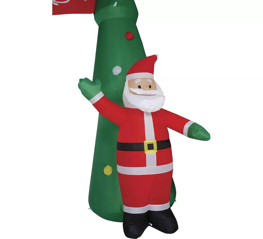 Arco Hinchable de Navidad Papá Noel y Pingüino de 240 cm