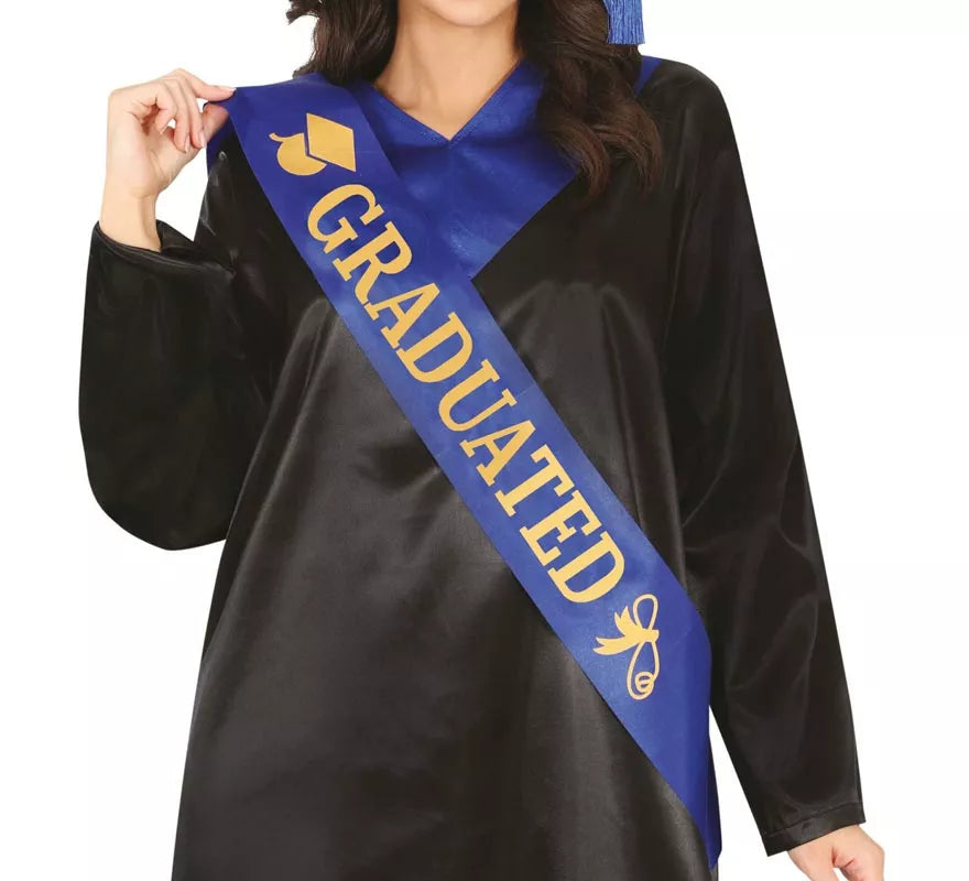 Translation missing: es.Banda de Graduado azul adulto