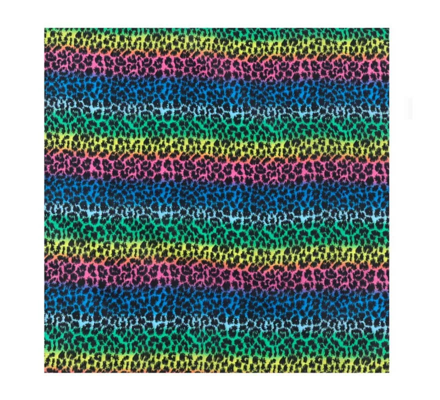 Bandana estampado Leopardo multicolor de 54x54 cm