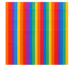 Bandana o Pañuelo Arcoíris franjas finas de 54x54 cm