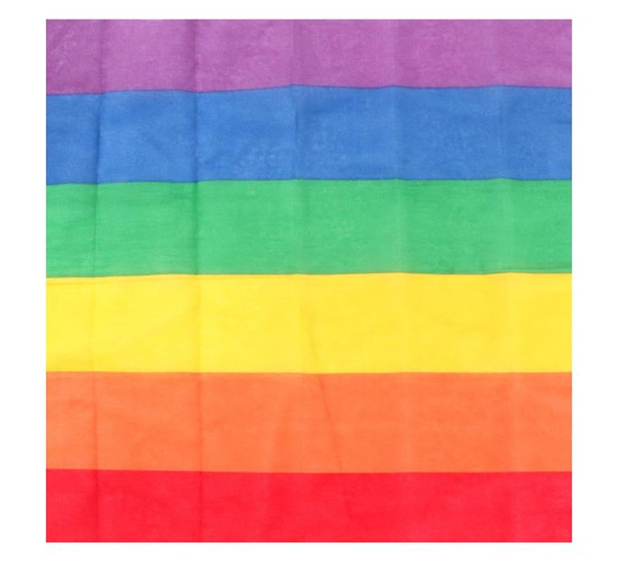 Translation missing: es.Bandana o Pañuelo Arcoíris franjas gruesas de 54x54 cm