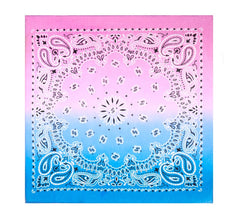 Bandana o Pañuelo Paisley Degradado púrpura de 54x54 cm