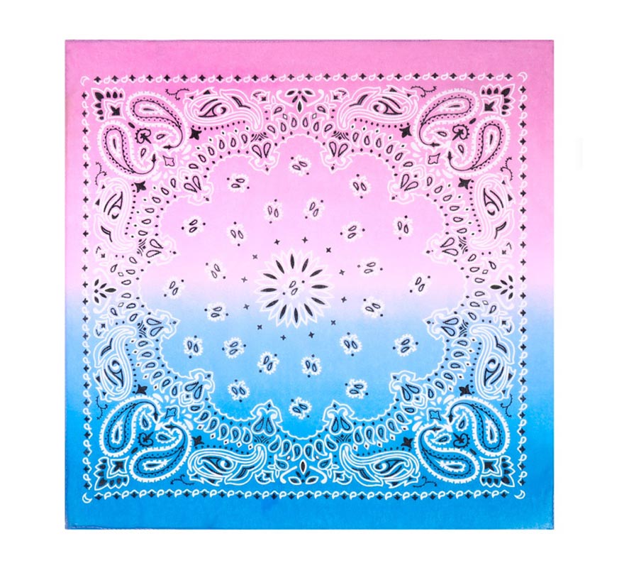 Translation missing: es.Bandana o Pañuelo Paisley Degradado púrpura de 54x54 cm