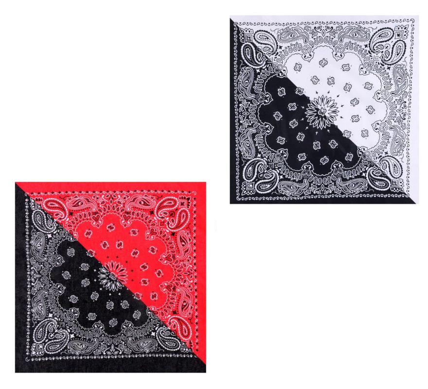 Translation missing: es.Bandana o Pañuelo Paisley negro de 54x54 cm en varios colores