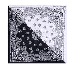 Bandana o Pañuelo Paisley negro de 54x54 cm en varios colores
