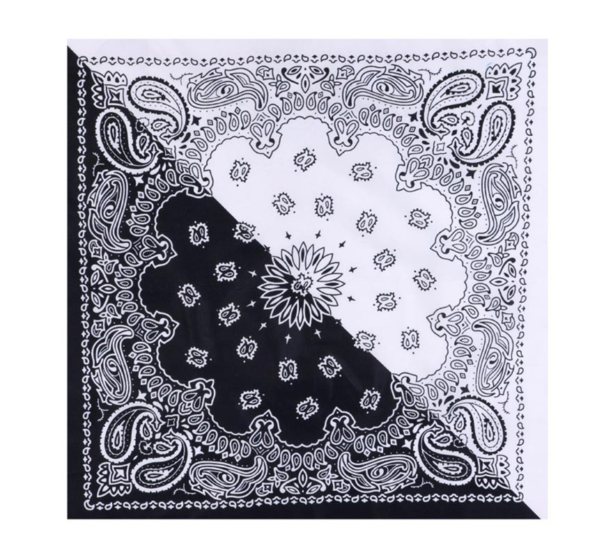 Translation missing: es.Bandana o Pañuelo Paisley negro de 54x54 cm en varios colores