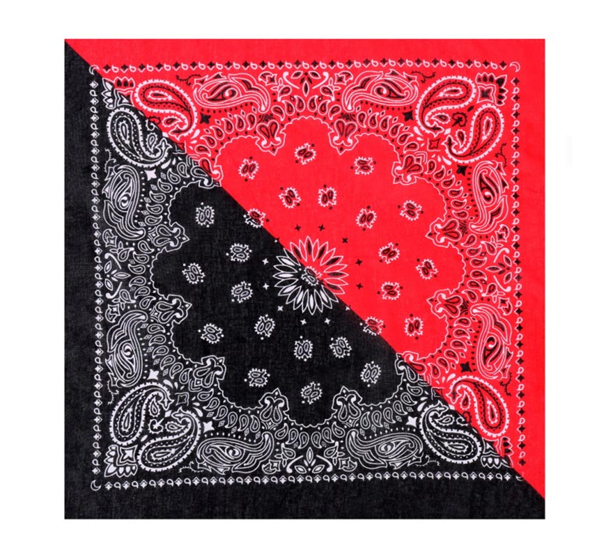 Translation missing: es.Bandana o Pañuelo Paisley negro de 54x54 cm en varios colores