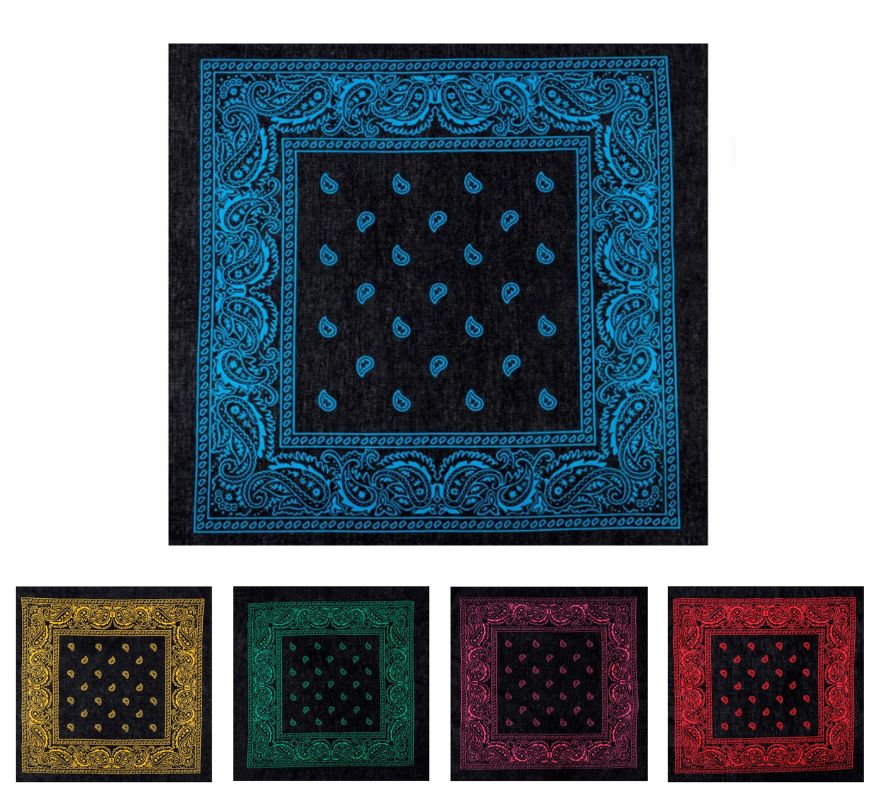 Translation missing: es.Bandana o Pañuelo Paisley Off de 54x54 cm en varios colores