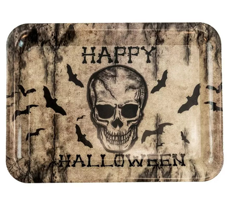 Translation missing: es.Bandeja con Calavera Feliz Happy Halloween de 33x24 cm