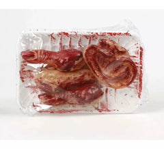 Bandeja de Restos Sangrientos Oreja y dedos de 16x11 cm