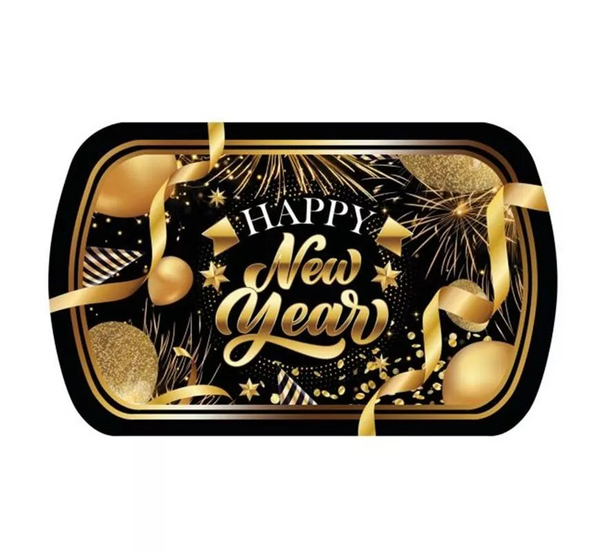 Translation missing: es.Bandeja Happy New Year de plástico de 39x24 cm