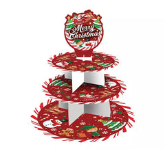 Bandeja Merry Christmas de 3 Pisos de 40x30 cm