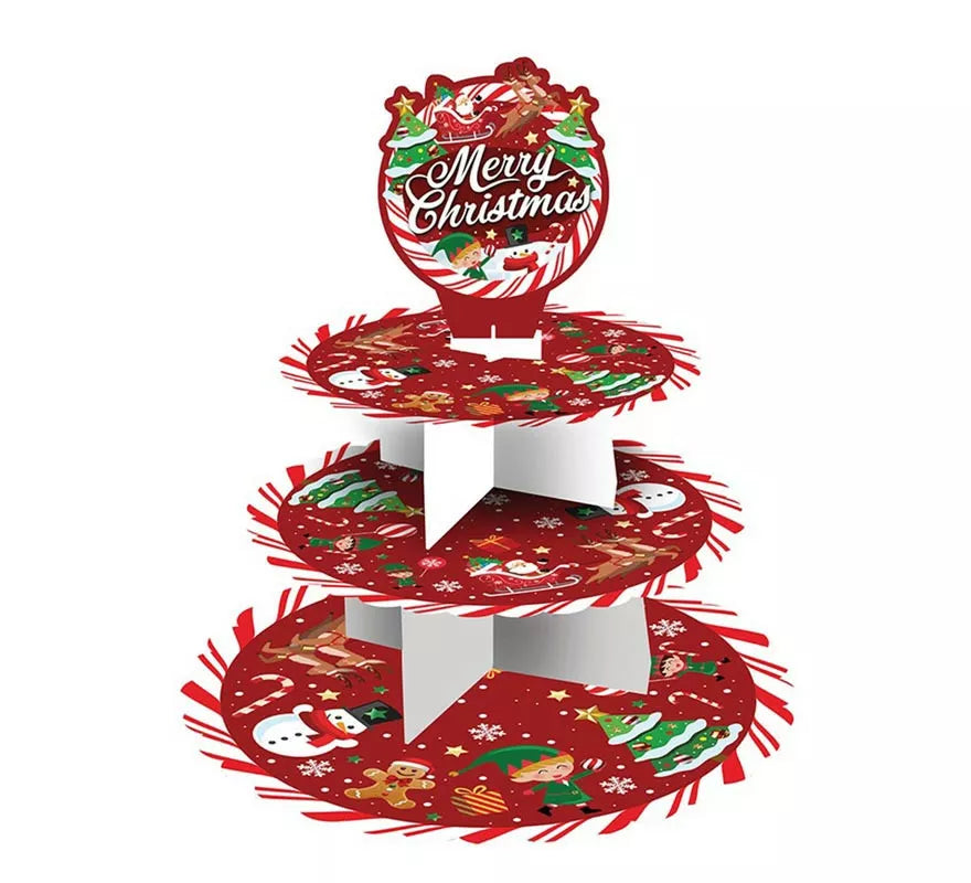 Translation missing: es.Bandeja Merry Christmas de 3 Pisos de 40x30 cm