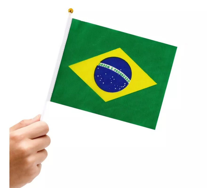 Translation missing: es.Banderín de Brasil con Mango de 20x30 cm