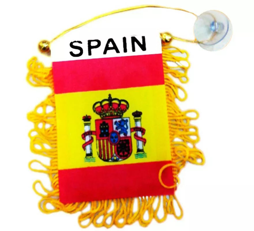 Translation missing: es.Banderín de España con ventosa de 8x12 cm