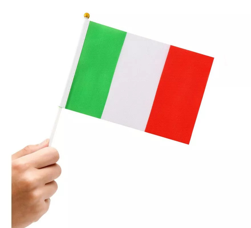 Translation missing: es.Banderín de Italia con Mango de 20x30 cm
