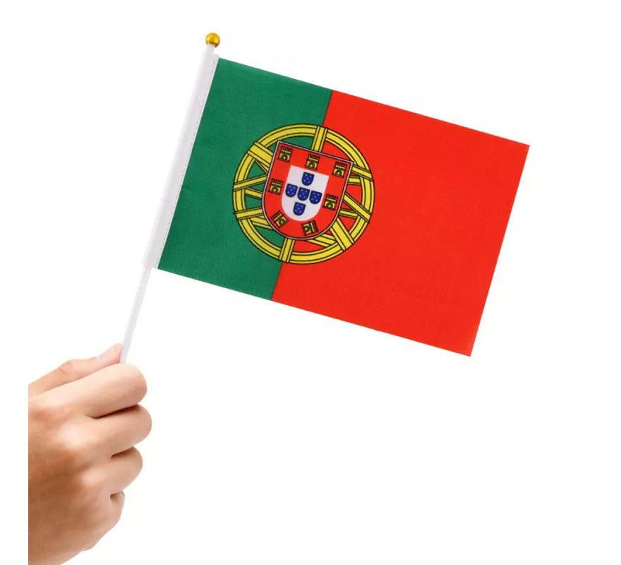Translation missing: es.Banderín de Portugal con Mango de 20x30 cm