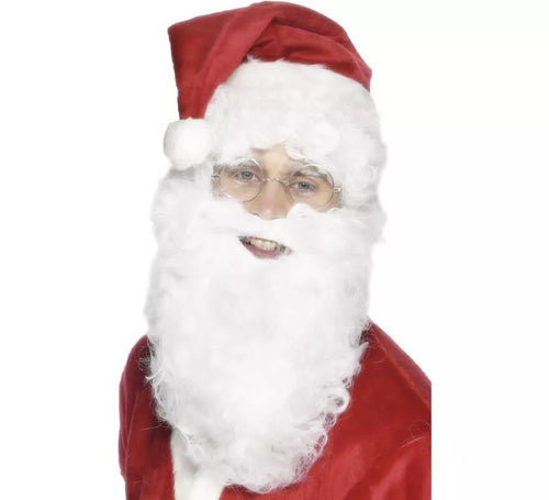 Barba de Papá Noel Blanca 28 cm