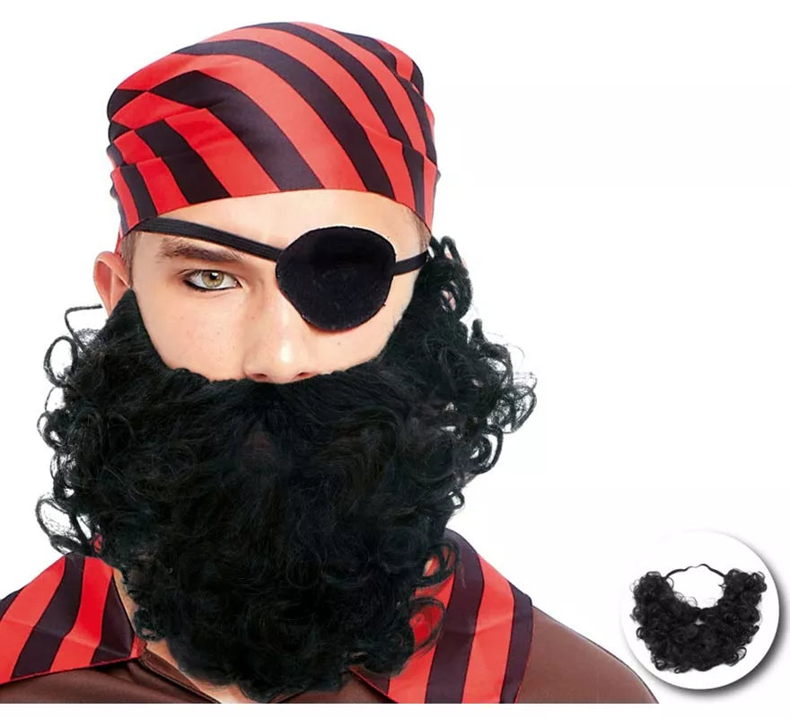 Translation missing: es.Barba Pirata rizada negra