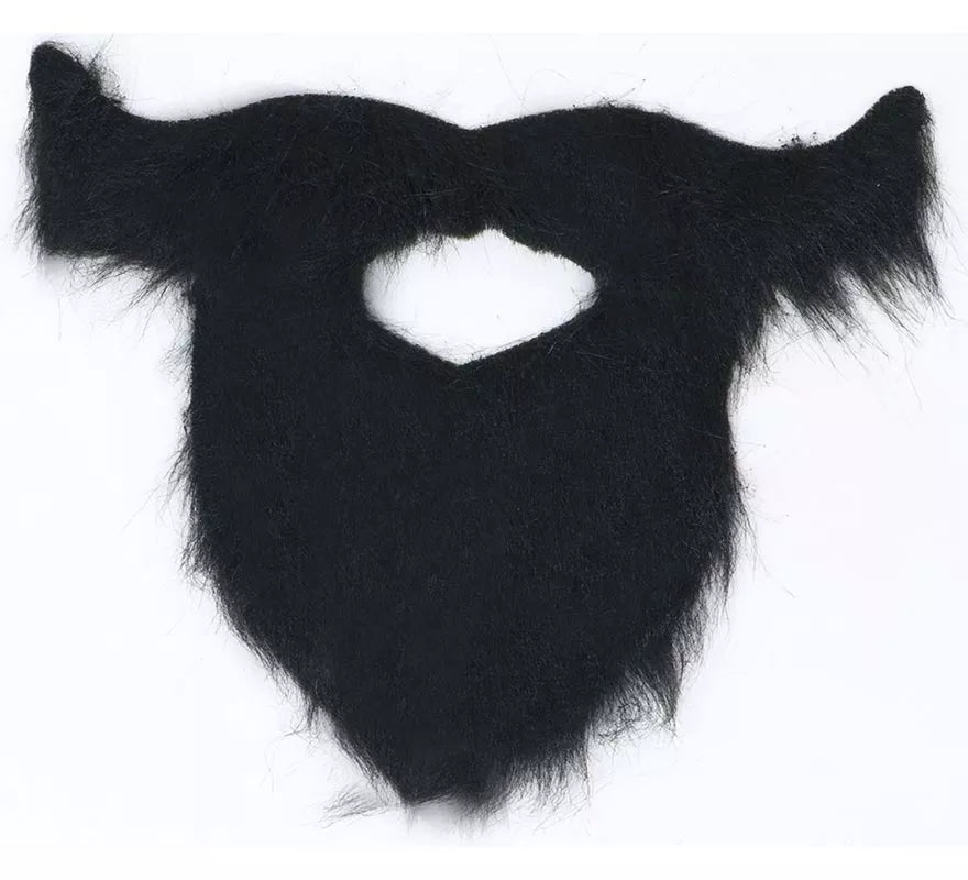 Translation missing: es.Barba y Bigote Negro con Adhesivo