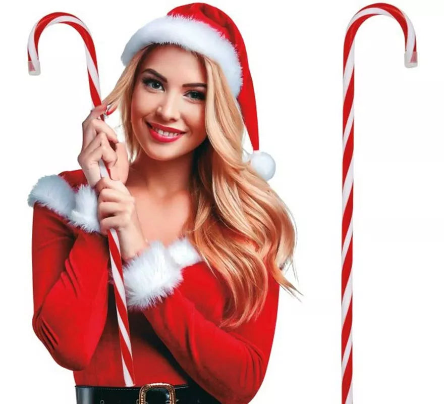 Translation missing: es.Bastón de Navidad imitación Caramelo de plástico de 70 cm