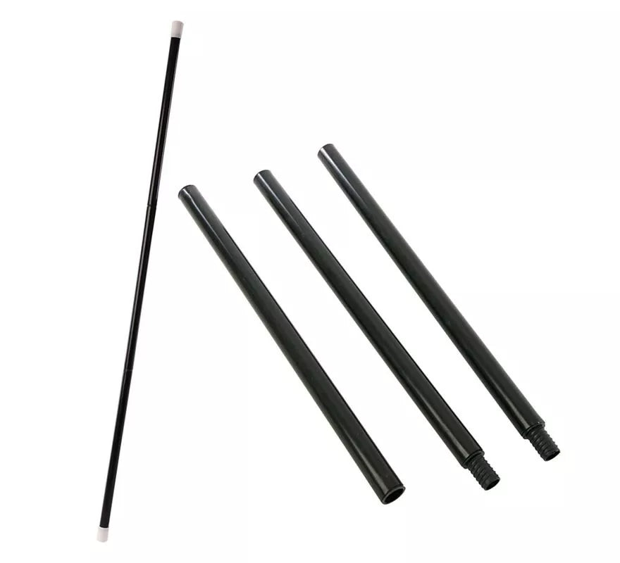 Translation missing: es.Bastón desmontable 3 piezas negro de 15x43x98 cm