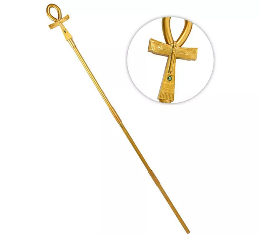 Translation missing: es.Bastón Egipcio dorado con piedra