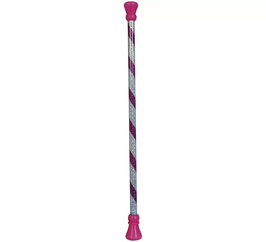 Translation missing: es.Bastón Majorette rosa y blanco de 54 cm