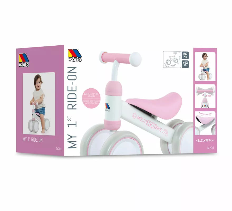 Bicicleta Correpasillos rosa para bebé
