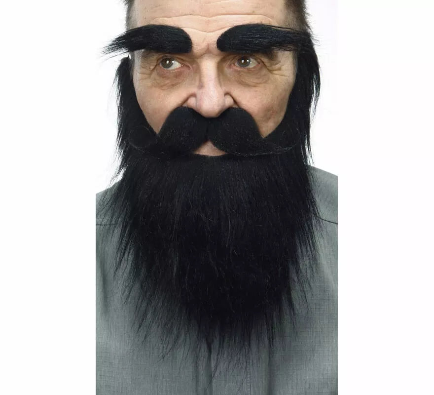 Translation missing: es.Bigote con Barba y Cejas negro