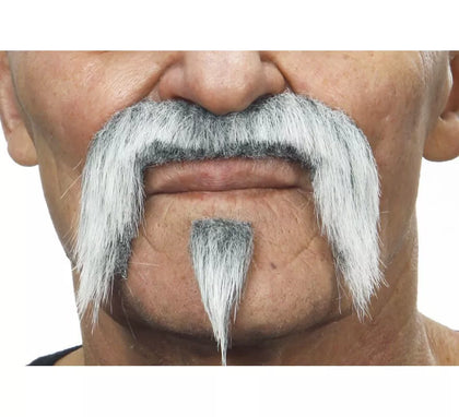 Bigote con Perilla blanco