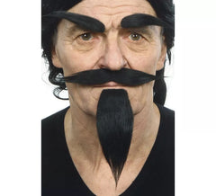 Bigote con Perilla y Cejas negro