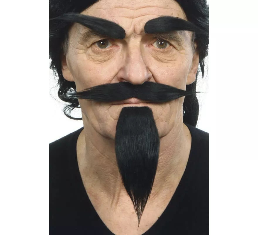 Translation missing: es.Bigote con Perilla y Cejas negro