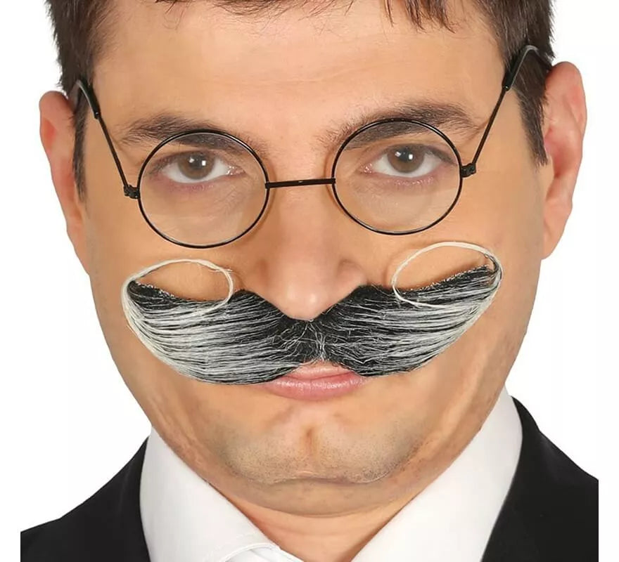 Translation missing: es.Bigote Ingles Canoso con Adhesivo