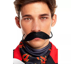 Bigote Negro grueso de Forzudo de Circo