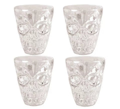 Blíster 4 Chupitos Calavera 5,5 Cm