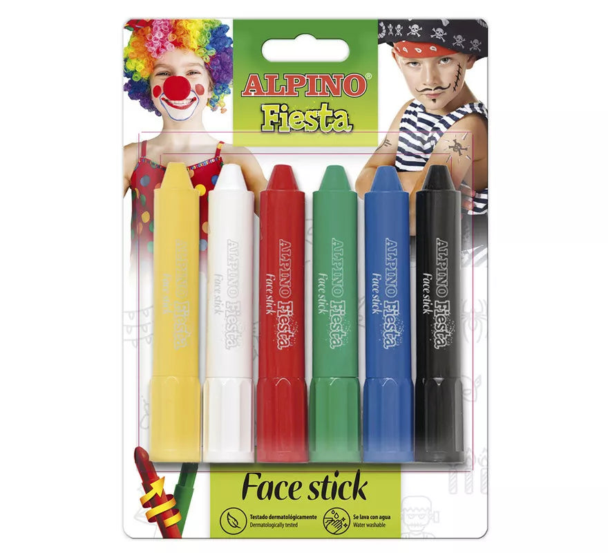 Translation missing: es.Blíster de 6 Alpino Face Stick Colores Variados